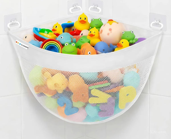 Bath Toy Storage Organizer for Bathtub Large Mesh Bath Toy Holder &