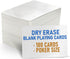 LotFancy Blank Playing Cards, 180PCS, Dry Erase, Reusable Flash Cards to Write