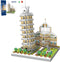 LQPFBSM Leaning Tower of Pisa Micro Mini Building Blocks Set Italy Architecture Building