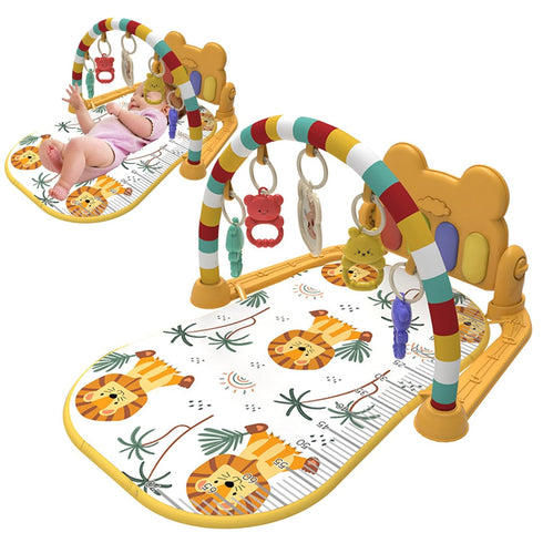 Rwigeboo Baby Activity Center with Music and Light Easy and Safe Baby Gym Play Mat with Hanging Newborns Kids Activity