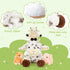 Sets, 22 Inch Mommy 3 Tummy,Soft 4Pcs Tezituor Large Lamb Stuffed Animal Toys Spot Lamb Plush with Cute Babies