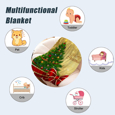 30x40 Neatee Living Christmas Baby Throw Blanket Small Christmas Tree Blanket Xmas Winter Blanket Lap Toddler Swaddle