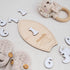TTMerriwood 112 Set, Wooden Surfboard Baby Monthly Milestone Sign, Month Photo Prop Beach Wave Design Neutral Nursery