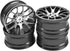 4Pack HIRCQOO Metal Wheel Rims 12mm Hex Hub Compatible with 1/10 On-Road Racing Touring Drift Car Tamiya TT-01 Kyosho RedCat Sakura D4 XIS HSP 1/10 RC Scales,Width 26mm (Black)