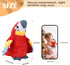 Tummy Talking Parrot Toy, Repeat What You Say Parrot Toys with Flapping Wings, Interactive Electronic Funny Rcording