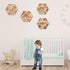 Maitys 4 Pcs Dinosaur Wall Decor for Boys, 5.1'' x 5.9'' Wooden Dino Art for Kids Baby Nursery Playroom Bedroom