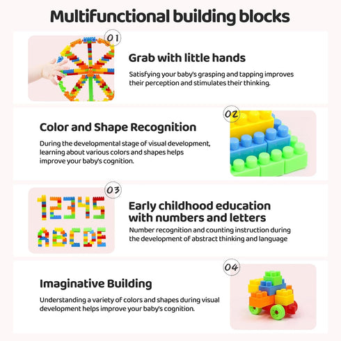 LOGBAY 2025 177 3+, Set 2board+177psc (177psc+1board Latest PCS Large Building Blocks for Toddlers Ages Big Bricks