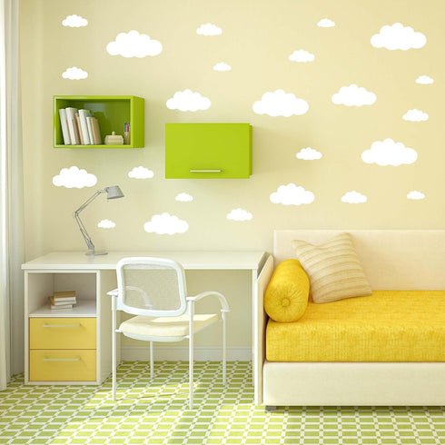 Big Clouds Wall Decals, Removable DIY Large Vinyl Sticker for Living Room Nursery Kids Bedroom Decor Home Art