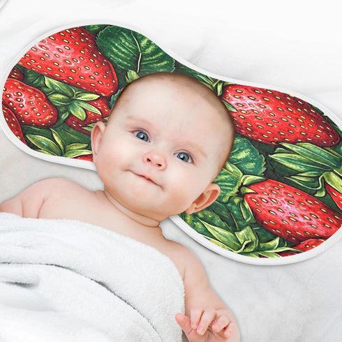 YETTASBIN Strawberry Muslin Baby Burp Cloth, Super Soft Absorbent Cotton Burp Rag Baby Bibs Feeding Cloth for Newborn