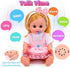 Playset CUTE STONE Baby Doll with Stroller for Girls Pretend Play Baby Care Toy with High Chair, Clothes & Accessories