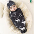 Galabloomer Newborn Swaddle Blanket with Beanie Set, Baby Boy Receiving Blanket Gray Arrow