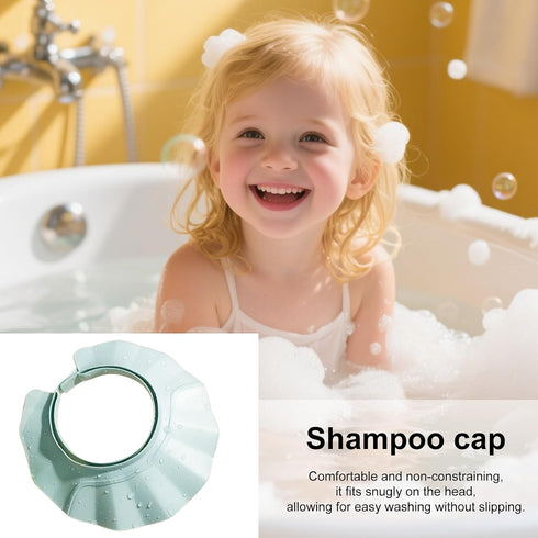 Generic Baby Hair Washing Shield - Wide Brim Adjustable Shampoo Protection Hat | Soft Splash-Proof Bath Visor With Head