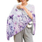 CREAMIC Purple Butterfly Flower Nursing Covers for Breastfeeding Shawl-Style Breastfeeding Covers, Multi-Use Nursing
