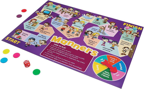Junior Learning Social Skills Board Games - 4 Games for Ages 5-8, Empathy & Manners, Grade 1-2