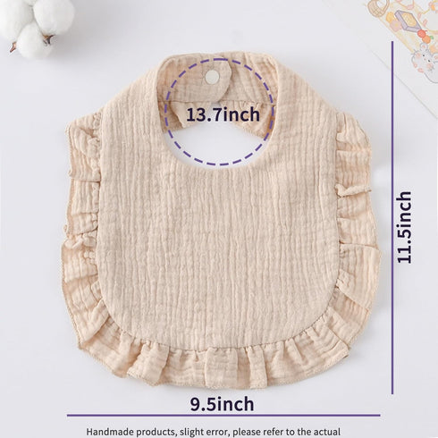 Baby Bibs Muslin Bibs for Girls and Boys, Soft Absorbent Drooling and Feeding Bibs