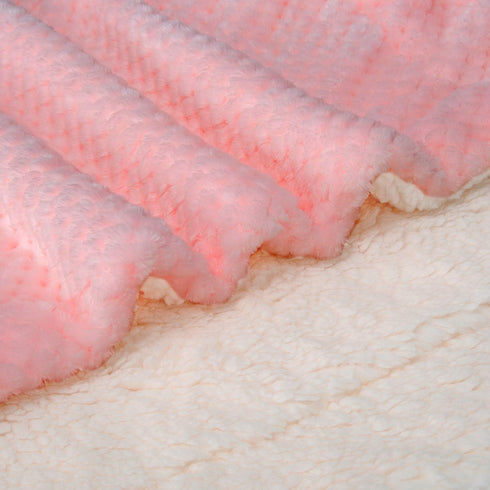 Fuzzy Dog or Cat Blanket, Warm Plush Fleece Receiving Blanket for Pet Bed, Couch, Travel (32" x 40", DW-Baby Pink)