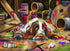 Puppy Picasso Jigsaw Puzzle, 1000 Piece by Vermont Christmas Company