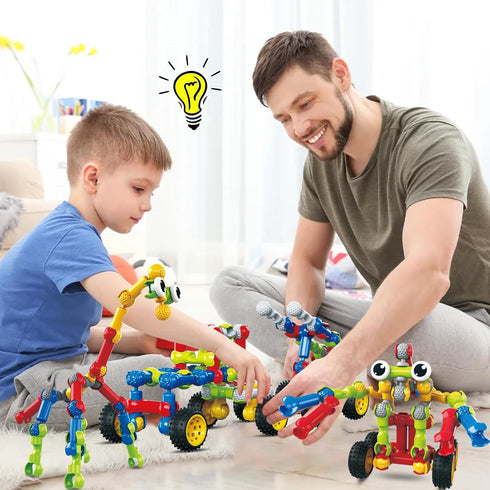 Building Toys, 109 Piece STEM Set for Kids Ages 3-12, Creative Educational Building Blocks for Birthday Gifts