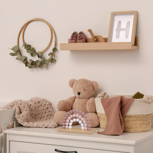 NoJo Rainbow Shelfie Decor - Pink and Ivory Bead Nursery Accent
