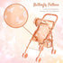 My First Baby Doll Stroller for Toddlers - Folding Toy Stroller for Dolls with Storage Basket and Canopy