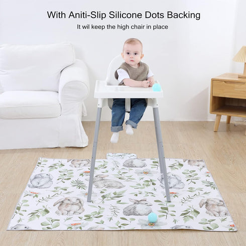 51x51 Inch, Insular Baby Splat Mat for Under High Chair/Arts/Crafts, Anti Slip and Waterproof Splash Mat for Floor
