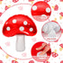 7 31 21 Inch Pcs Cute Mushroom Balloons - x Large Mushroom Aluminum Foil Balloons, Easy to Inflate, Fun Mushroom
