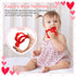 0-36 Valentines Heart Baby Teething Toys for Babies Months, Easy for Little Hands to Hold,Cupid Bow and Arrow Soft