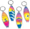 Fun Express Assorted Surf Board Key Chains, 1-Pack of 12