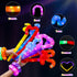 Glow Sticks Party Favors, 8 PCS LED Pop Tubes, Glow Necklaces, Bracelets, Light up Camping Toys for Kids, Fun Supplies