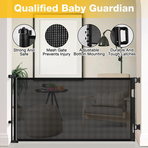 Retractable Baby Gates Full Set Wall Mounting Accessories with Brackets Anchors and Screws