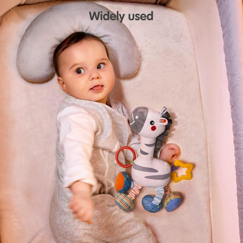 TUMAMA Baby Hanging Toys, Plush Animals Rattle Crinkle Squeaky Mobile Toys for 0-12 Months, Sensory Learning Gift