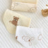 Lily Brown 4 Pack Baby Washcloths Soft Absorbent Cotton Washable- Saliva Towel Face Wipes Bath Face Towel Wipes Baby
