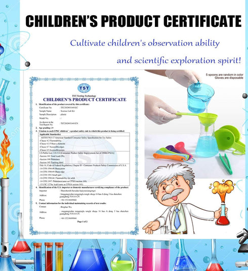 UNGLINGA Kids Science Experiment Kit, Lab Coat Scientist Costume Dress Up and Role Play Toys for Boys & Girls