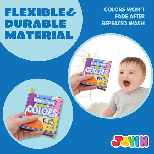 JOYIN 12 Pcs Nontoxic Bath Books - Soft Crinkly Waterproof Cloth Books for Infant, Newborn, Toddlers, Birthday Gifts