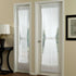 No. 918 Emily Sheer Voile Rod Pocket Door Sidelight Curtain Panel, 28" x 72", White