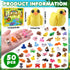 50 3D Set, JOICEE Pcs Mini Printed Animal Figurines Articulated Flexible Fidget Toys Cute Desk Pets Decor for Kids
