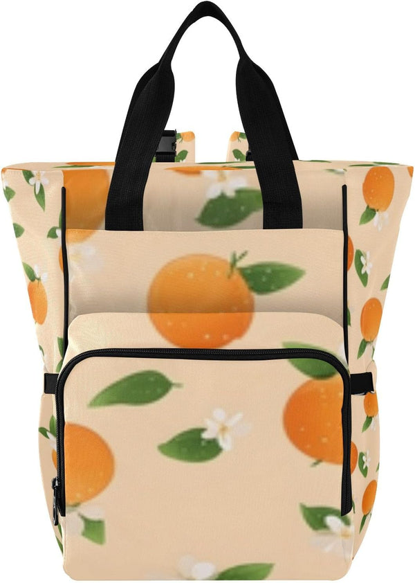 SUABO Tangerine Baby Diaper Bag Backpack Large Bag Waterproof Travel Diaper Bags for