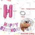 Purple Pink Happy Birthday Balloons Banner - 16 Inch Mylar Foil Letters Sign, Reusable Party Decorations for All Ages