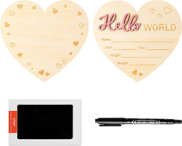 R HORSE Baby Birth Announcement Sign Marker Pen, 3D Hello World Baby