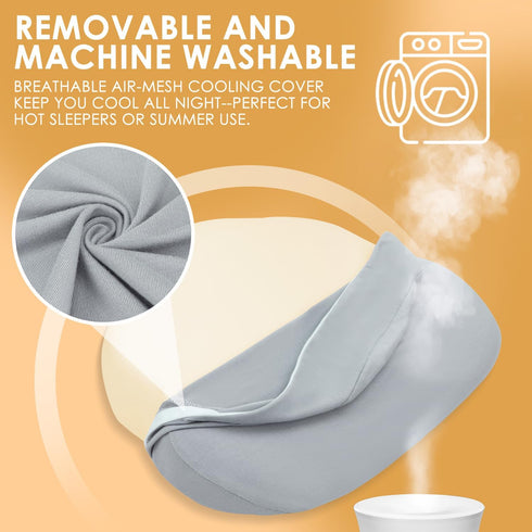 Chilling Home Portable Pregnancy Pillow Memory Foam Maternity Body Pillow for Sleeping- Multifunctional Pregnancy Wedge
