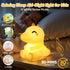 4 Dimmable Mewaii Huggwaii Squishy Dinosaur Night Light for Kids, White Noise Silicone Kids Night Light, Long Battery