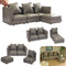 iLAND Dollhouse Furniture Miniature Sectional Couch Set for Doll House Dcor Fit