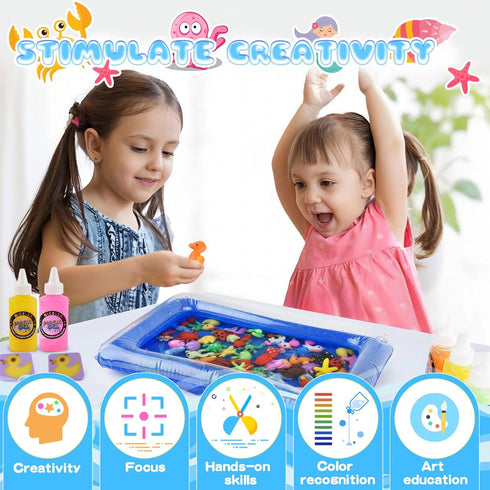 20PCS 3-9 (60ml) Magic Gel Water Elf Toy Kit, Squishy Making Kit for Kids with Aqua Fairy Water Gels & Animal Mold