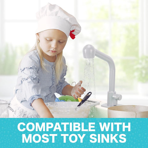 Toy Kitchen Sink Faucet Replacement for Kids - Accessories for Pretend Play