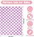 30"*40" GreatBba Plush Checkered Baby Blanket for Boys Girls Nursery, Warm Short Fleece Blanket Neutral for Infant