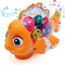 Tipmant Cute Electric Fish Toy, Electronic Goldfish Vehicle, Music, Flash LED Lights for Baby Toddler Gifts