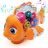 Tipmant Cute Electric Fish Toy, Electronic Goldfish Vehicle, Music, Flash LED Lights for Baby Toddler Gifts