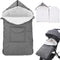 Ckuakiwu Pushchair Bunting Bag, 48x90cm Thicken Warm Stroller Footmuff with Plush Lined, Windproof