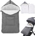 Ckuakiwu Pushchair Bunting Bag, 48x90cm Thicken Warm Stroller Footmuff with Plush Lined, Windproof