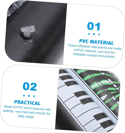 SAFIGLE 2pcs Inflatable Keyboard Microphone - Kids Musical Instrument Party Props
